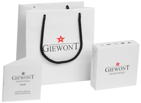 Smartwatch GIEWONT Czarno Czerwony 2 Paski GW200-1