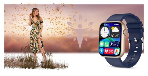 Smartwatch Damski Gravity GT3-4 Różowo-Granatowy