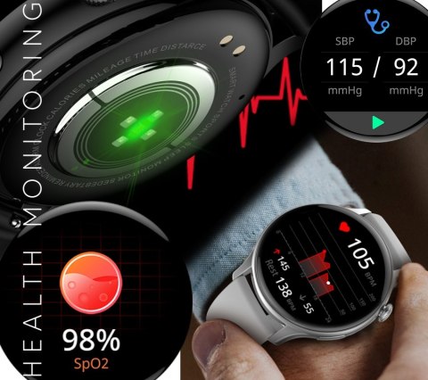 Smartwatch RUBICON RNCF10 Black SMARUB237