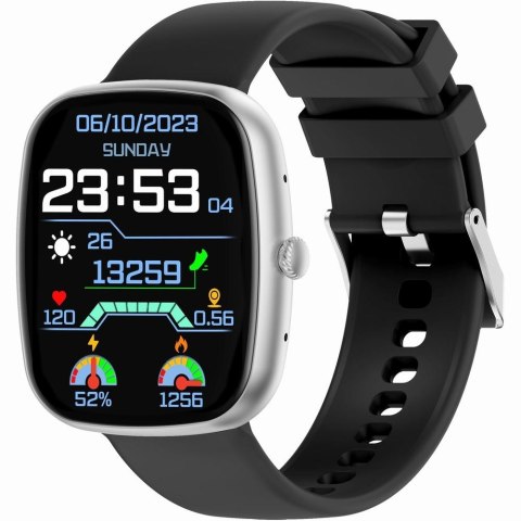 Smartwatch Męski GRAVITY GT18-4 Pomarańczowy Pasek Silikonowy + Czarny Pasek