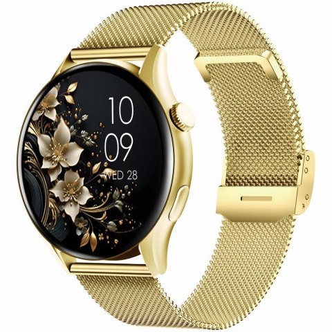 Smartwatch Gravity Złoty Pasek + Bransoleta GT11-2