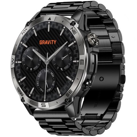 Smartwatch Gravity Czarny Pasek + Bransoleta GT46-2