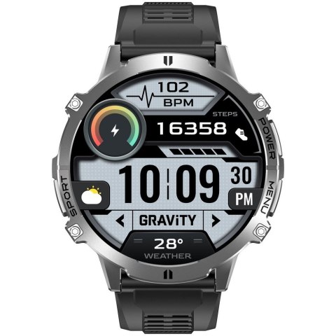Smartwatch Gravity Grafitowy Pasek + Bransoleta GT42-3