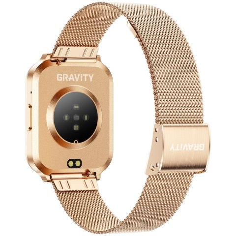Smartwatch Gravity Różowe Złoto Pasek + Bransoleta GT44-2