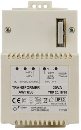 TRANSFORMATOR Pulsar AWT050 TRP 20VA/16V/18V