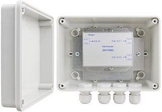 EXTENDER POE W OBUDOWIE HERMETYCZNEJ DO 2 KAMER IP Pulsar EXT-POE2H