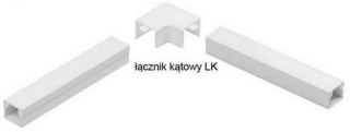 Osprzęt do listew elektroinstalacyjnych, łącznik kątowy BIAŁY LK 40x25 (1szt.)