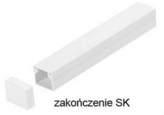 Osprzęt do listew elektroinstalacyjnych, zakończenie BIAŁY SK 40x40 (1szt.)