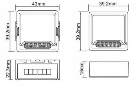 Moduł OXT mini przekaźnik 4 obwody ZigBee TUYA T264
