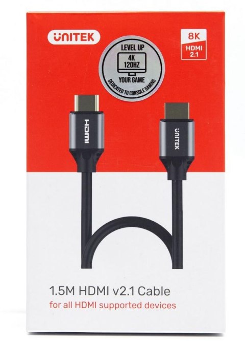 Kabel HDMI Unitek C137W 2.1 8K, UHD, 1,5m