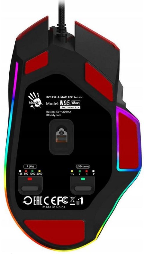 Mysz komputerowa A4tech Bloody W95 Max USB Sports Red