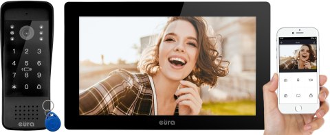 WIDEODOMOFON EURA VDP-86A3 - monitor 10" czarny TUYA