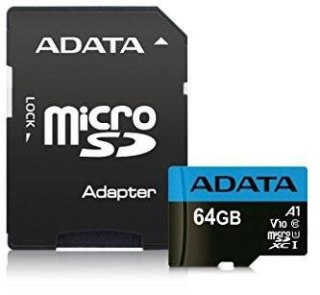 Adata karta microSD Premier 64GB UHS1/CL10/A1+adapter