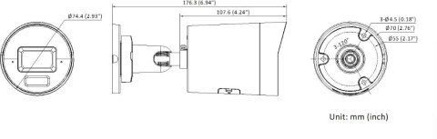 Kamera IP Hikvision DS-2CD2067G3-LI2UY/SL 2.8mm BLACK PL