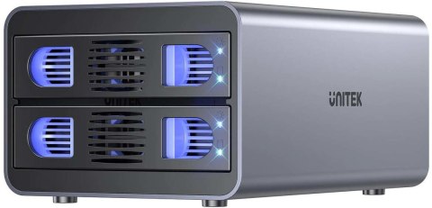 Unitek Obudowa RAID do dysku SATA 2.5''/3.5'' - 4 tryby, 40TB, 5Gb/s