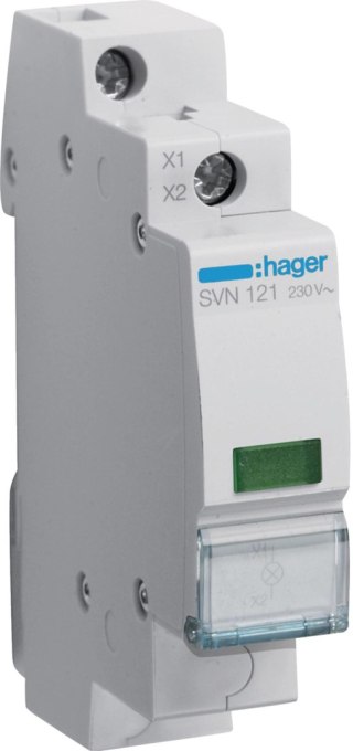 Lampka sygnalizacyjna, 230V AC, Zielony LED HAGER SVN121
