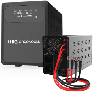 UPS ZASILACZ AWARYJNY Greencell PowerCore 1500VA 1000W AVR 12VDC LCD