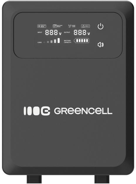 UPS ZASILACZ AWARYJNY Greencell PowerCore 2000VA 1200W AVR 24VDC LCD