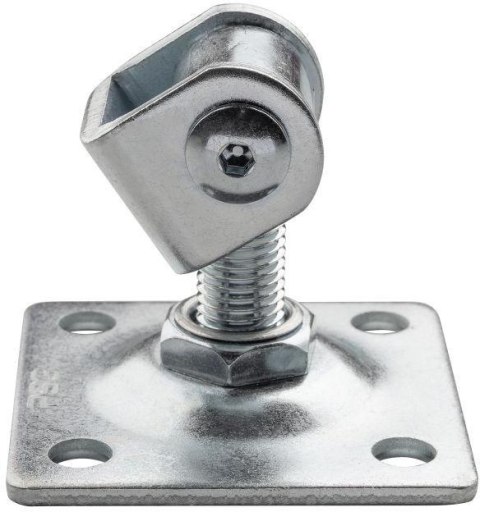 Zawias PSG 61.018.01 z szyldem 80x80x3mm - gwint M16 (regulowany, ucho ocynkowane)