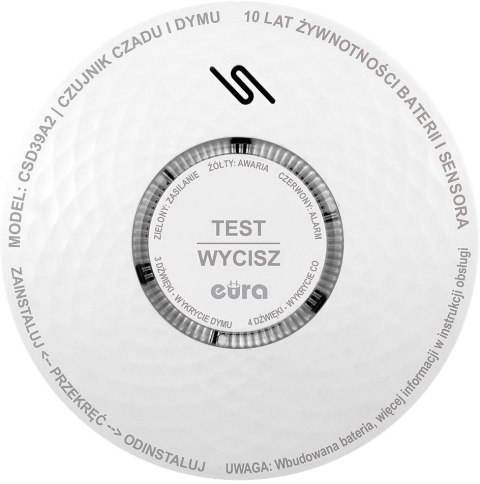 Czujnik czadu i dymu EURA CSD-39A2