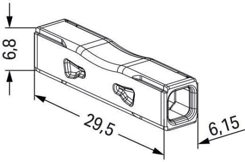 Szybkozłączka przelotowa uniwersalna LINKA/DRUT 2x 0,2-4mm2 WAGO 2773-2401 (Paczka 100szt.)