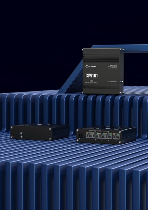 Teltonika TSW101 switch przemysłowy PoE+ (TSW101000000)