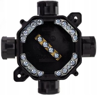 Puszka natynkowa hermetyczna PG16, IP 67 (5x4mm2), kolor czarny PAWBOL A.0035C