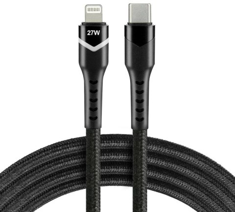 KABEL USB-C / Lightning Apple iPhone LED RGB everActive CBB-1CIR 100cm PD 27W