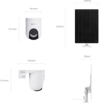 Kamera IP Ezviz HB8 Lite 4G Kit Wi-Fi 4MP z Panelem Solarnym 5W