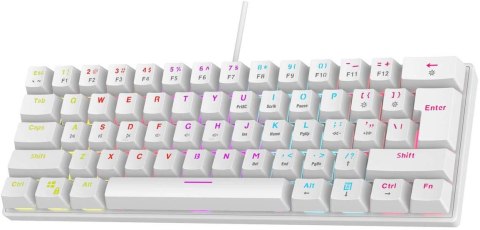 Klawiatura przewodowa Rampage PLOWER K60 biały