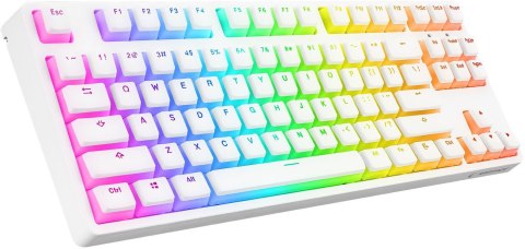Klawiatura przewodowa Rampage TKL GHOST biały
