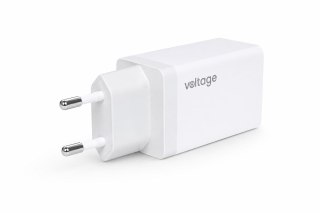 Ładowarka sieciowa Voltage GaN Charger 67W PD 3.0 QC 3.0 USB-A 2x USB-C biała