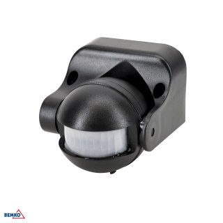 Czujnik ruchu PIR 1200W 180* czarny