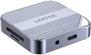 Unitek Magnetyczny czytnik kart SD/Micro SD 6w1 | PD100W | 4K@60Hz | 5Gbps
