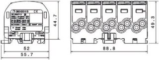 Blok rozdzielczy - odgałęźny Al/Cu 80150 SIMBLOCK szary SCB 25-5X 81500002