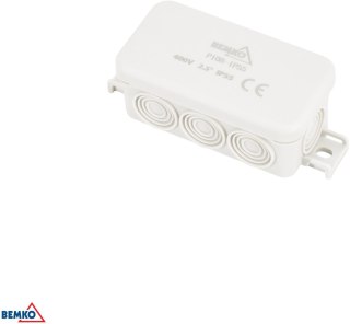 PUSZKA INSTALACYJNA NATYNKOWA 85x45x37MM IP55 8P JASNOSZARA E04-PI08-IP55