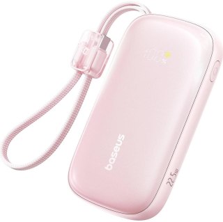 Powerbank Baseus EnerFill FC21 20000 mAh 22,5 W USB-A USB-C różowy z odłączanym kablem Lightning