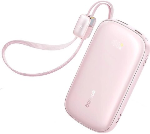 Powerbank Baseus EnerFill FC21 20000 mAh 22,5 W USB-A USB-C różowy z odłączanym kablem Lightning