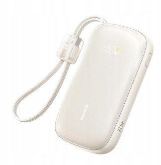 Powerbank Baseus EnerFill FC21 20000 mAh 22,5 W USB-A USB-C srebrny z odłączanym kablem Lightning