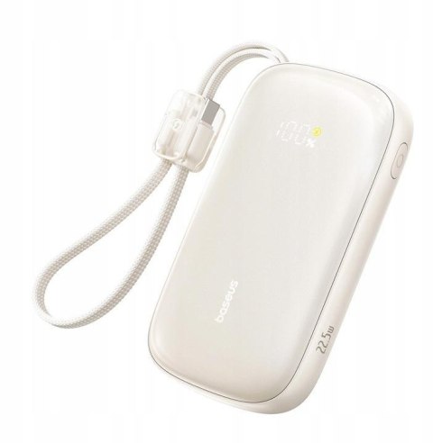 Powerbank Baseus EnerFill FC21 20000 mAh 22,5 W USB-A USB-C srebrny z odłączanym kablem Lightning