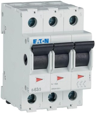 EATON ROZŁĄCZNIK IZOLACYJNY MODUŁOWY 63A 3Z 3P 3M 415V AC IS- 63/3