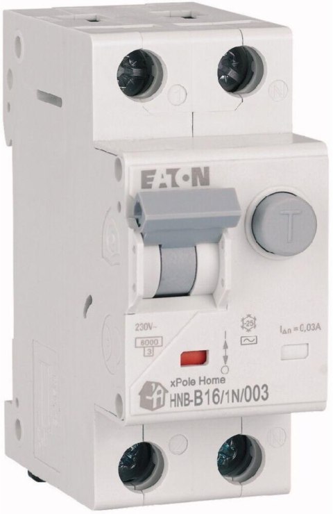 EATON WYŁĄCZNIK RÓŻNICONADPRĄDOWY B 16A 1P+N 2M 30MA AC 6KA