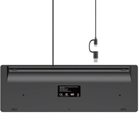 Klawiatura przewodowa Unitek SlimTap USB-C/USB-A
