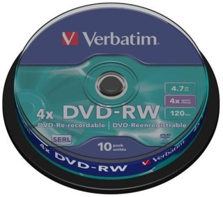 Płyty DVD-RW Verbatim SERL spindle (10szt)