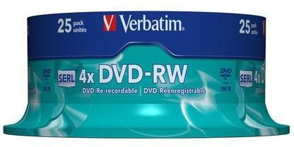 Płyty DVD-RW Verbatim SERL spindle (25szt.)