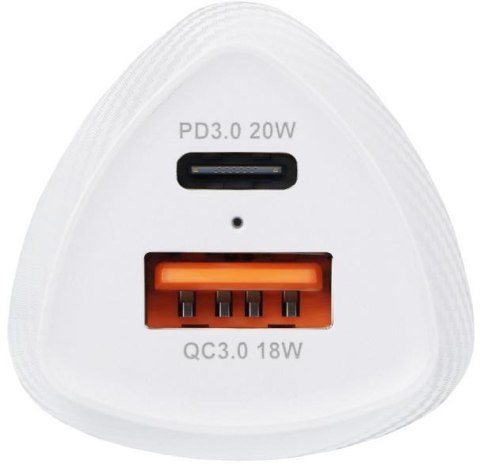 ŁADOWARKA SAMOCHODOWA Forcell Carbon CC50-1A1C 38 W 1x USB-C 1x USB-A PD 3.0 QC 3.0 BIAŁA