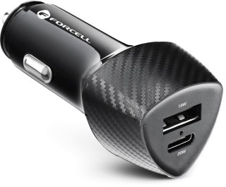ŁADOWARKA SAMOCHODOWA Forcell Carbon CC50-1A1C 38 W 1x USB-C 1x USB-A PD 3.0 QC 3.0 CZARNA