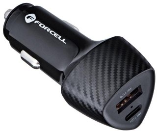 ŁADOWARKA SAMOCHODOWA Forcell Carbon CC50-1A1C 38 W 1x USB-C 1x USB-A PD 3.0 QC 3.0 CZARNA