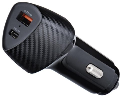 ŁADOWARKA SAMOCHODOWA Forcell Carbon CC50-1A1C 38 W 1x USB-C 1x USB-A PD 3.0 QC 3.0 CZARNA