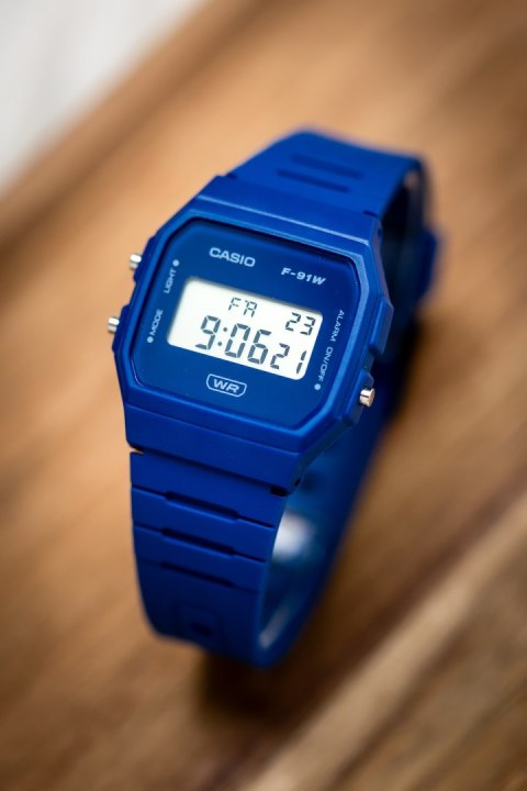ZEGAREK MĘSKI CASIO F-91WB-2A1 + BOX
